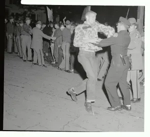 Desegregation Prints: Policeman Restraining a Protester