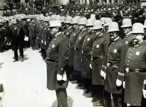 Attention Prints: Policeman Standing At Attention