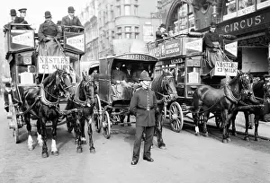 Police Prints: Policeman Stops Traffic In Street