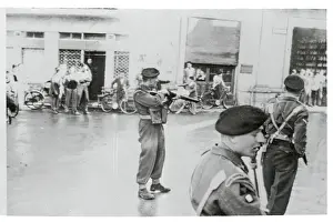 Nicosia Prints: Policemen Aiming Rifles at Rioters