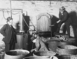 Policemen Destroying Whiskey Stills
