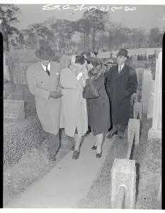 Queens Prints: Policemen Escorting Rose Reles at Her Husband's Burial site