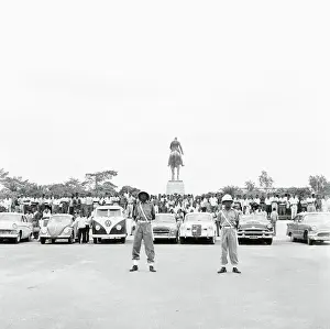 Policemen on Guard Outside Leopoldville Palace