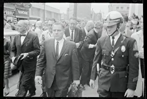 Chattanooga Prints: Policemen Leading Jimmy Hoffa Through Crowd