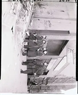 East Harlem Prints: Policemen Looking Across a Lot
