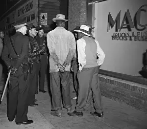 Draft Prints: Policemen Question Zoot-Suiters