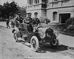 San Jose Prints: Policemen Riding in Model Twenty One Rambler