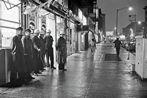 Policemen Stand on Corner in Brooklyn