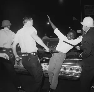 Oppression Prints: Policemen Subdue Rioter