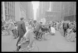 Policemen Trying to Move Demonstrators