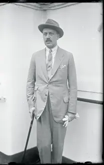 Polish Leader Posing on Liner Deck