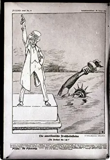 Sinking Prints: Polit Cartoon Of W Wilson/Statue Of Libe