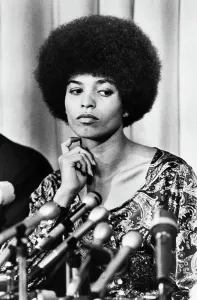 Communism Prints: Political Activist Angela Davis at Press Conference