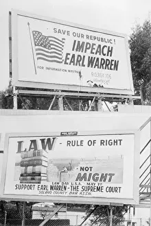 Billboard Prints: Political Billboards About Chief Justice Earl Warren