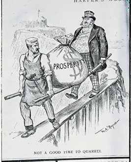 Lumber Prints: Political Cartoon On Capitol And Labor
