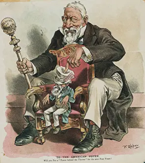 Political Cartoon Depicting Politician James Blaine