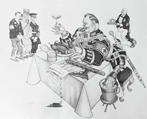 Subservience Prints: Political Cartoon Featuring Goering