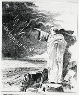 Political Cartoon Including Grover Cleveland