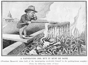 Political Cartoon of President Theodore Roosevelt from Saturday Globe