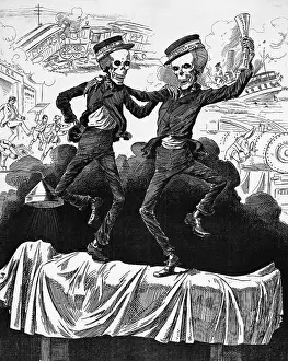 Explosion Prints: Political Cartoon On Rr Accidents