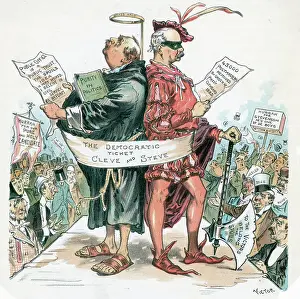 Candidate Prints: Political Cartoon Of Stevenson-Cleveland