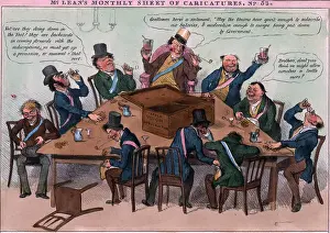 Committee Prints: Political Cartoon Of Trade Union Meeting