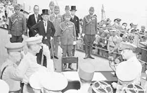 Jonathan Mayhew Wainwright Prints: Political Figures Saluting Douglas MacArthur