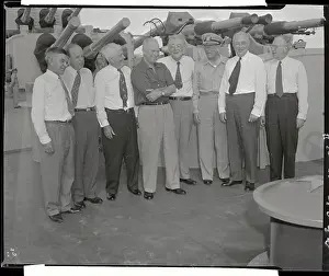Political Leaders Standing Near Tanks