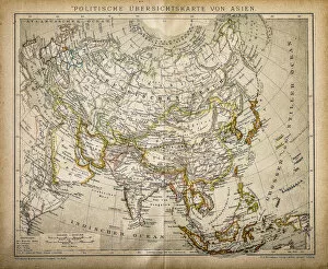 Persian Culture Collection: Political Map of Asia