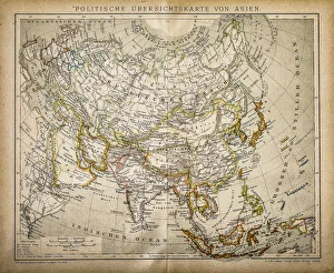 Persian Culture Collection: Political Map of Asia
