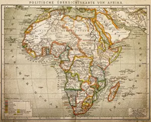 Region Prints: Political outline map of Africa