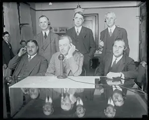 Guggenheim Prints: Politicians Using Newly Introduced Telephone