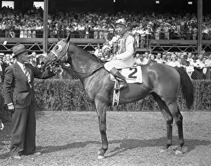 Jockey Prints: Pollard Sitting on Winning Horse Seabiscuit
