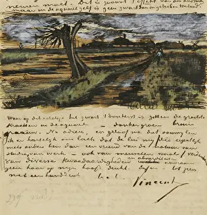 Prints of Pollard Willow. Letter to Theo van Gogh. Found in the Collection of Van Gogh Museum, Amsterdam. (Photo by Fine Art Images/Heritage Images/Getty Images) Echoes of Genius: Timeless Reproductions of a Master’s Vision: Pollard Willow