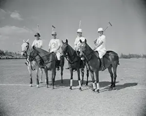 Polo Players Sitting on Their Horses