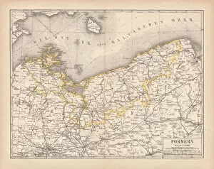 Images Dated 16th June 2015: Pomerania, lithograph, lithograph, published in 1878