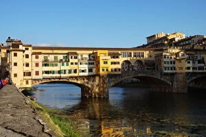 Ponte Vecchio Gallery: Ponte Vecchio Bridge in the Sunshine, Florence, Italy