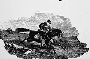 1860 1869 Prints: Pony Express Rider