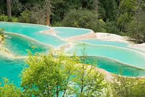 Terraced Field Prints: The Pools of Immortals, Jiuzhaigou Valley, Sichuan, China