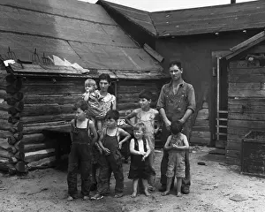 Cabin Prints: Poor Farming Family In Wi