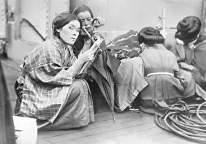 Courage Prints: Poor Immigrants Resting on Ground