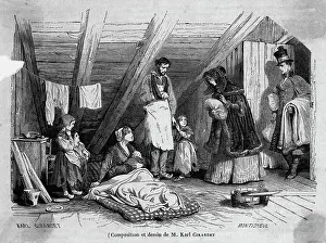 Visit Prints: Poor Laborers Family Visited by Lady