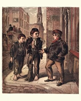 Images Dated 17th October 2017: Poor London Street Children, 1870