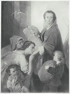 Generosity Prints: Poor People Kissing Hand of Charity
