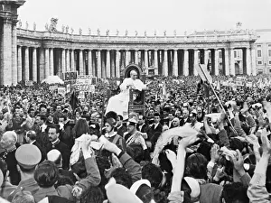 Pope Blessing Crowd in Rome