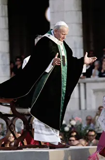 Mass Prints: Pope John Paul II Delivering Mass in Italy