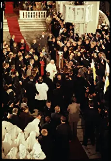 Pope John Paul II Greets Nuns During a Mass