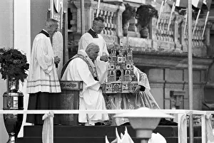 Pope John Paul II Receives a Model of St. Mary's Church