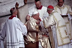 Vestments Prints: Pope John Paul II Receiving Pallium