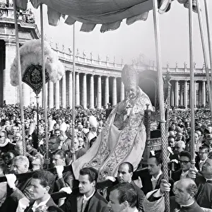 Pope John XXIII Being Carried in Chair